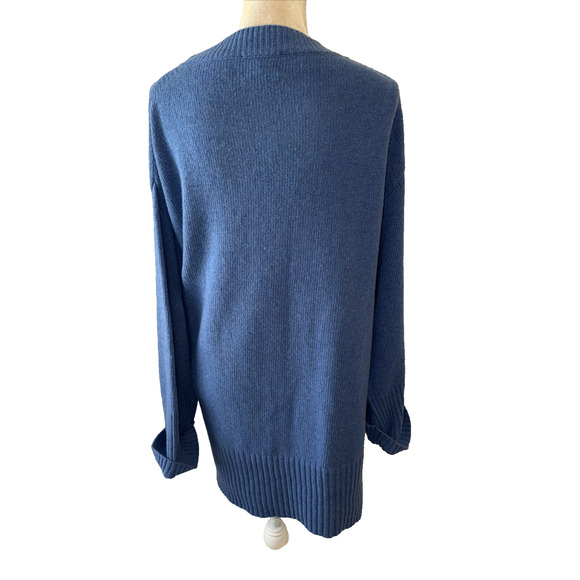 Nobili Vanessa Blue Recycled Cashmere Sweater In GRAFFITE Size L - Picture 8 of 13